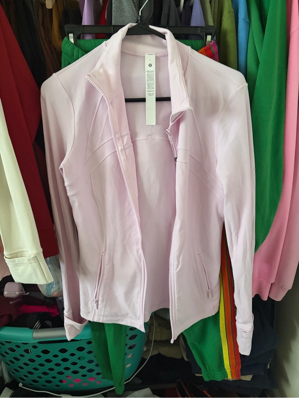 Lululemon jacket size 8 light pink good condition